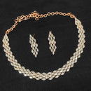 Manisha Gold Plated Crystal Stone Necklace Set