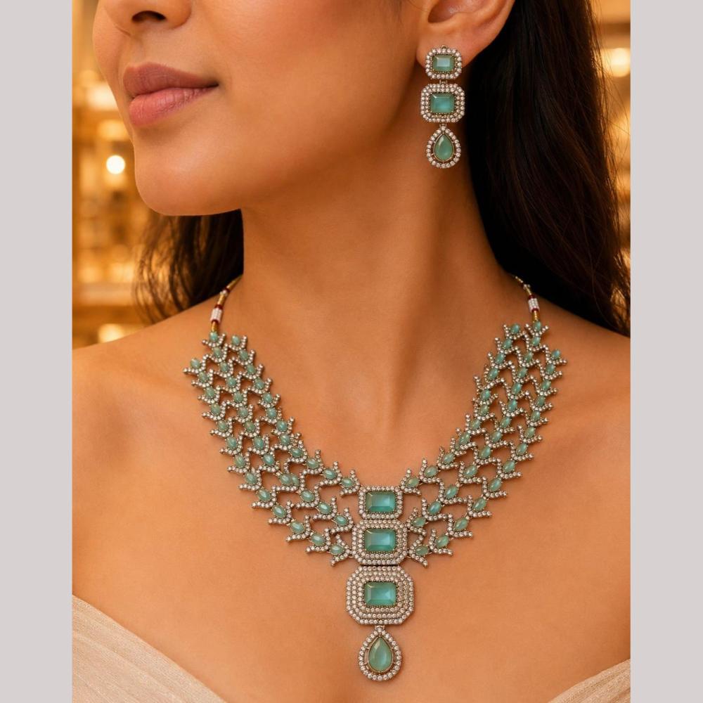 Manisha Jewellery Designer American Diamond Necklace Set for Women