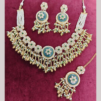 Manisha Jewellery Elegant Pota Stone Pearl And Beaded Necklace Set