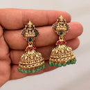 Manisha Jewellery Traditional Pota Stone And Pearl Temple Jhumki Earrings 