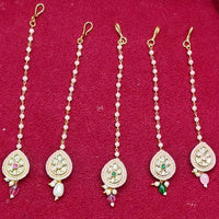 Manisha Jewellery Crystal Stone Pearl And Beads Maangtikka