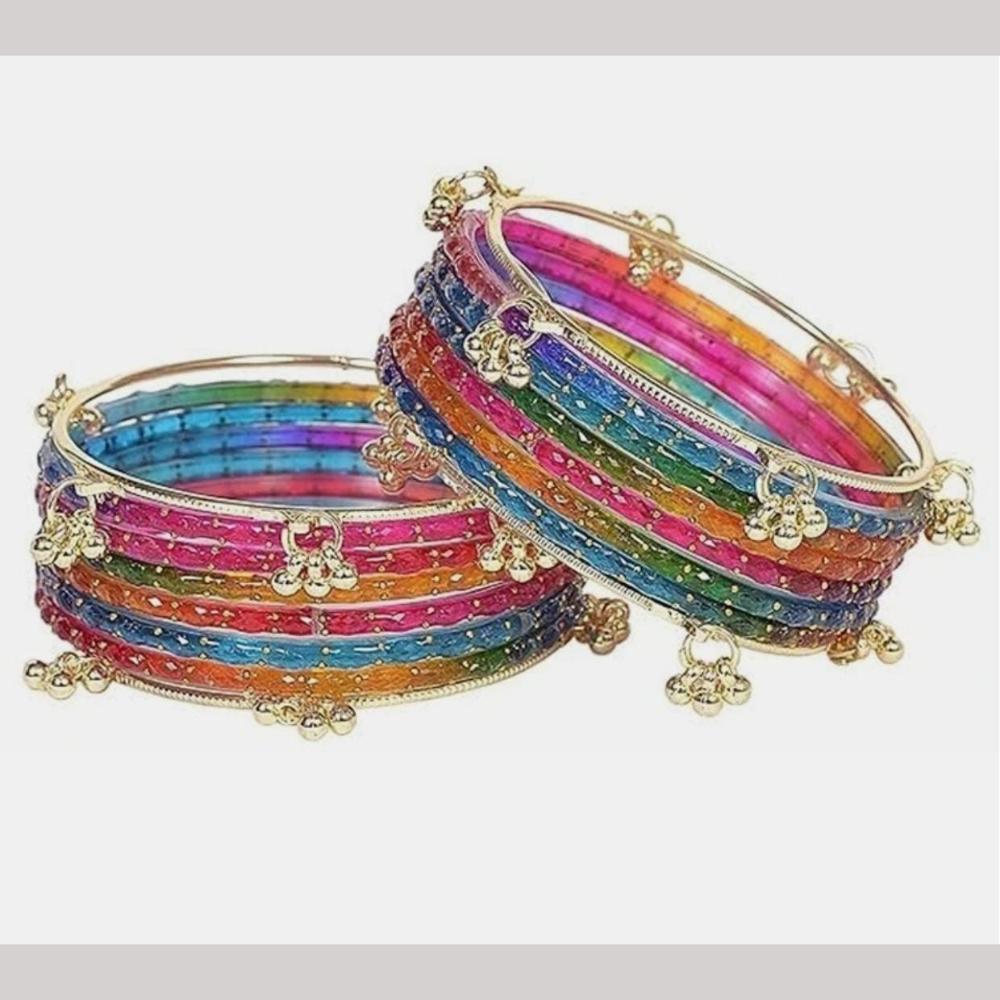 Manisha Jewellery Classic Kashmiri Glass Bangles Set for Ethnic Wear