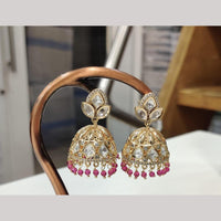 Manisha Jewellery Traditional Crystal Stone And Pearl Jhumki Earrings