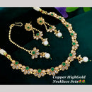 Manisha Gold Plated Crystal Stone And Pearl Necklace Set