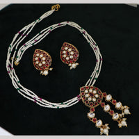 Manisha Gold Plated Kundan And Pota Stone Necklace Set