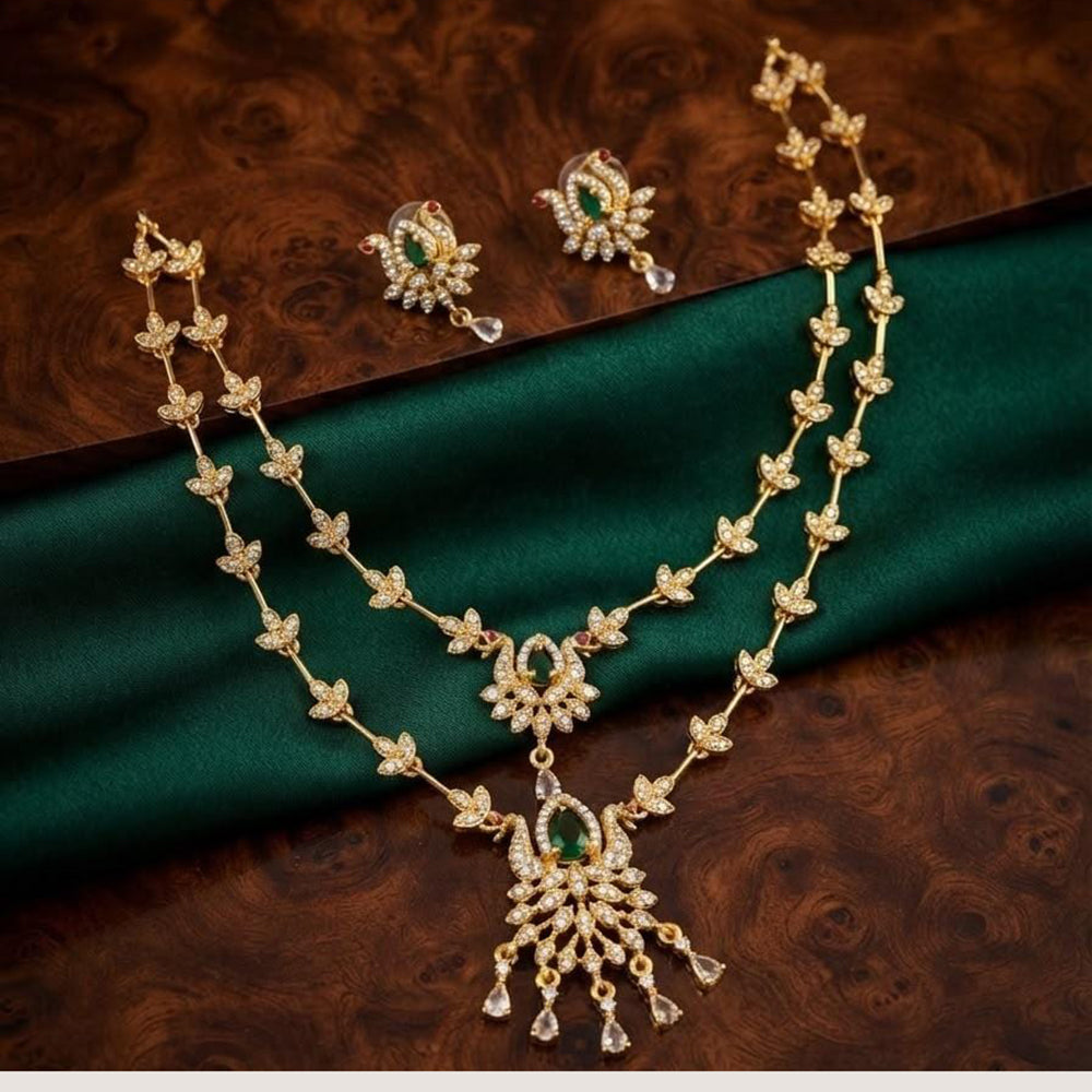 Manisha Jewellery Royal American Daimond Necklace Set