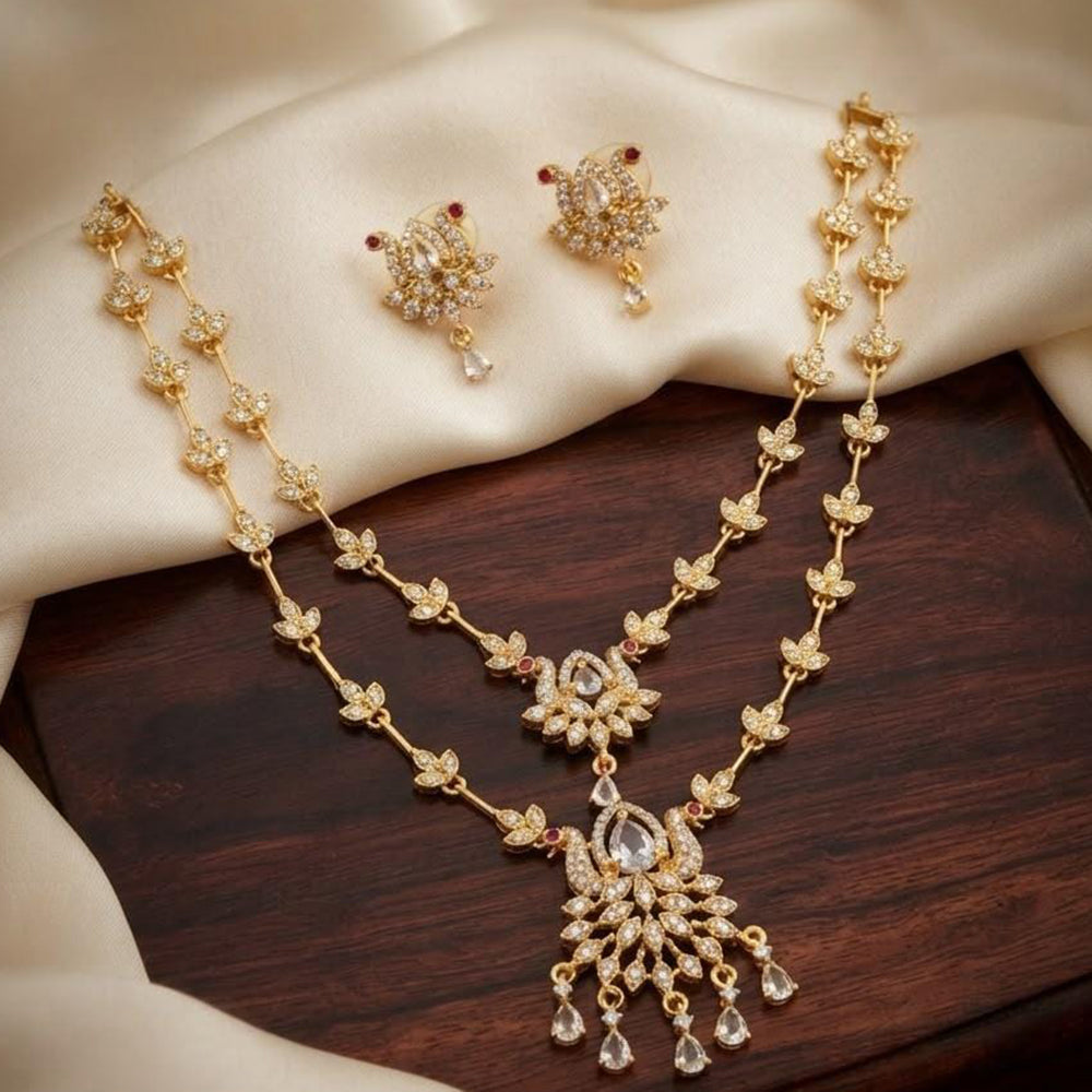 Manisha Jewellery Royal American Daimond Necklace Set