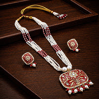 Manisha Gold Plated Kundan Stone & Meenakari Necklace Set