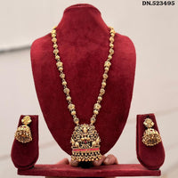Manisha Jewellery Pota Stone Temple Long Necklace Set