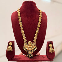 Manisha Jewellery Pota Stone Temple Long Necklace Set