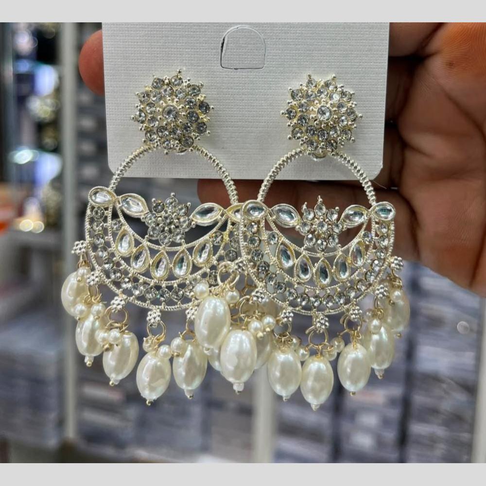 Manisha Jewellery Kundan Stone Pearl And Beads Dangler Earrings