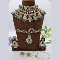 Manisha Jewellery Austrain And Pota Stone Semi Bridal Set Perfect For Pre Wedding Functions And Celebrations