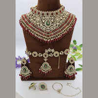 Manisha Jewellery Austrain And Pota Stone Semi Bridal Set Perfect For Pre Wedding Functions And Celebrations