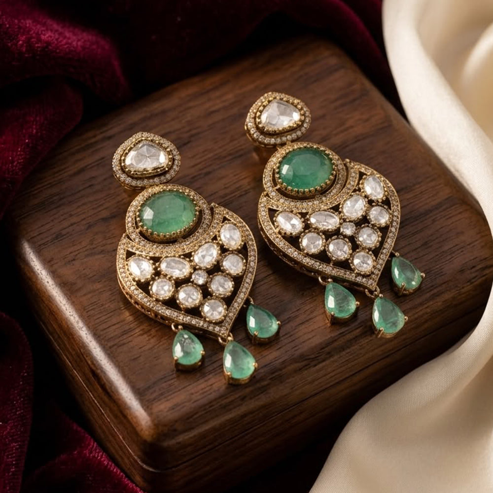 Manisha Jewellery Polki Kundan Stone Dangler Earrings