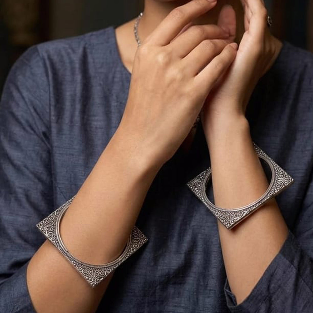 Manisha Jewellery Oxidised Plated Bangles Set For Navratri And Garba Night