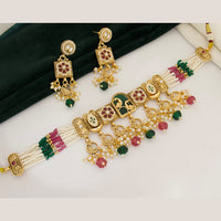 Manisha Jewellery Designer Pota Stone And Beads Choker Necklace Set