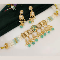 Manisha Jewellery Designer Pota Stone And Beads Choker Necklace Set
