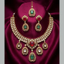 Manisha Jewellery Heritage Style Polki Kundan Stone Necklace Set