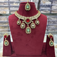 Manisha Jewellery Heritage Style Polki Kundan Stone Necklace Set