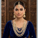 Manisha Jewellery Grand Kundan Stone And Beads Long Necklace Set