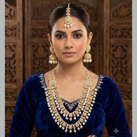 Manisha Jewellery Grand Kundan Stone And Beads Long Necklace Set