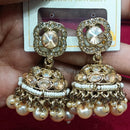 Manisha Jewellery Statement Pota Stone And Beads Jhumki Earrings