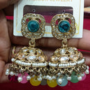 Manisha Jewellery Statement Pota Stone And Beads Jhumki Earrings