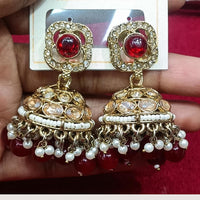 Manisha Jewellery Statement Pota Stone And Beads Jhumki Earrings