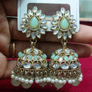 Manisha Jewellery Statement Pota Stone And Beads Jhumki Earrings