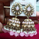 Manisha Jewellery Statement Pota Stone And Beads Jhumki Earrings