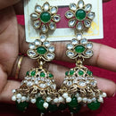Manisha Jewellery Statement Pota Stone And Beads Jhumki Earrings