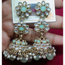 Manisha Jewellery Statement Pota Stone And Beads Jhumki Earrings
