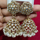 Manisha Jewellery Statement Pota Stone And Beads Jhumki Earrings