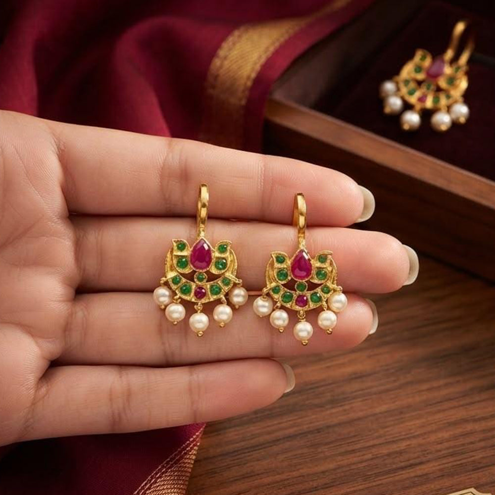 Manisha Jewellery Maharashtrian Traditional Press Bugadi Clip On Earrings Ear Cuff for Women And Girls
