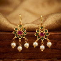 Manisha Jewellery Maharashtrian Traditional Press Bugadi Clip On Earrings Ear Cuff for Women And Girls