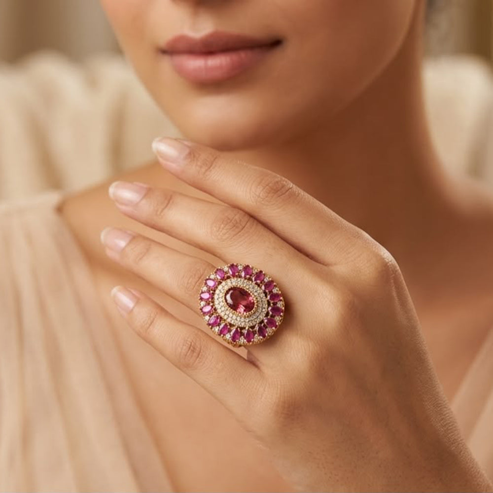 Manisha Jewellery Classic American Daimonds Ring