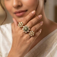 Manisha Jewellery Luxury Polki Kundan Statement Ring 