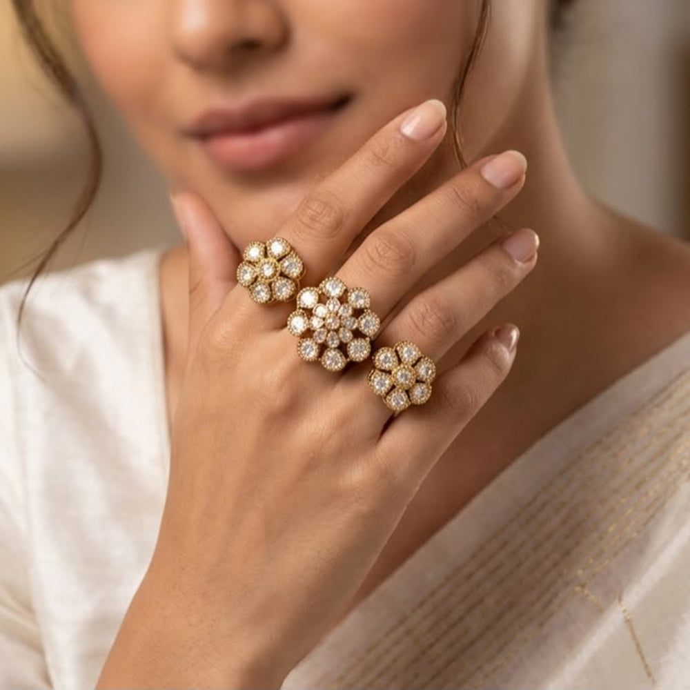 Manisha Jewellery Luxury Polki Kundan Statement Ring