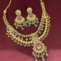 Manisha Jewellery Premium Pota Stone And Beads Necklace Set