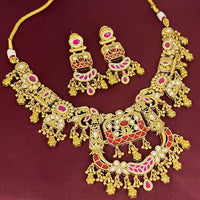Manisha Jewellery Premium Pota Stone And Beads Necklace Set