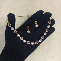 Manisha Jewellery Graceful Polki Kundan Stone Necklace Set 