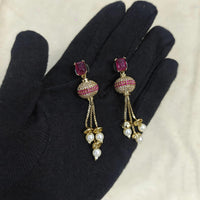 Manisha Jewellery Shiny Austrian Stone And Pearl Dangler Earrings