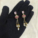 Manisha Jewellery Shiny Austrian Stone And Pearl Dangler Earrings