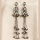 Manisha Jewellery Oxidised Pota Stone And Ghungroo Designer Dangler Earrings