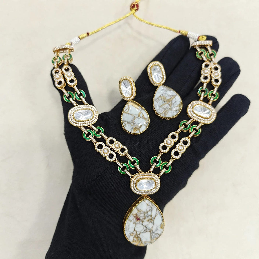 Manisha Jewellery Polki Kundan Stone Meenakari Designer Necklace Set