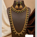 Manisha Jewellery Pota Stone Beads Double Layer Designer Necklace Set