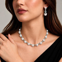 Manisha Jewellery Elegant American Daimond And Beads Necklace Set