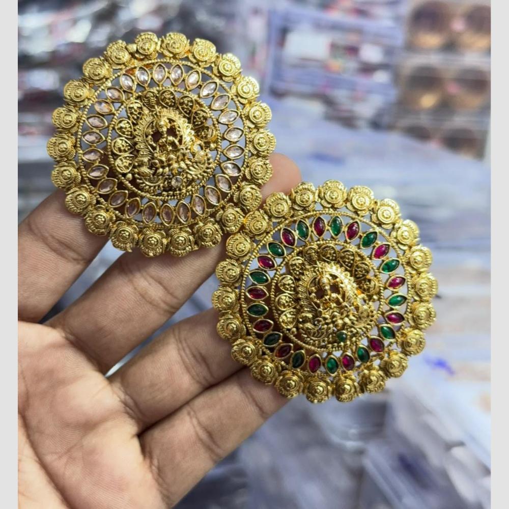 Manisha Jewellery Pota Stone Temple Statement Ring for Women