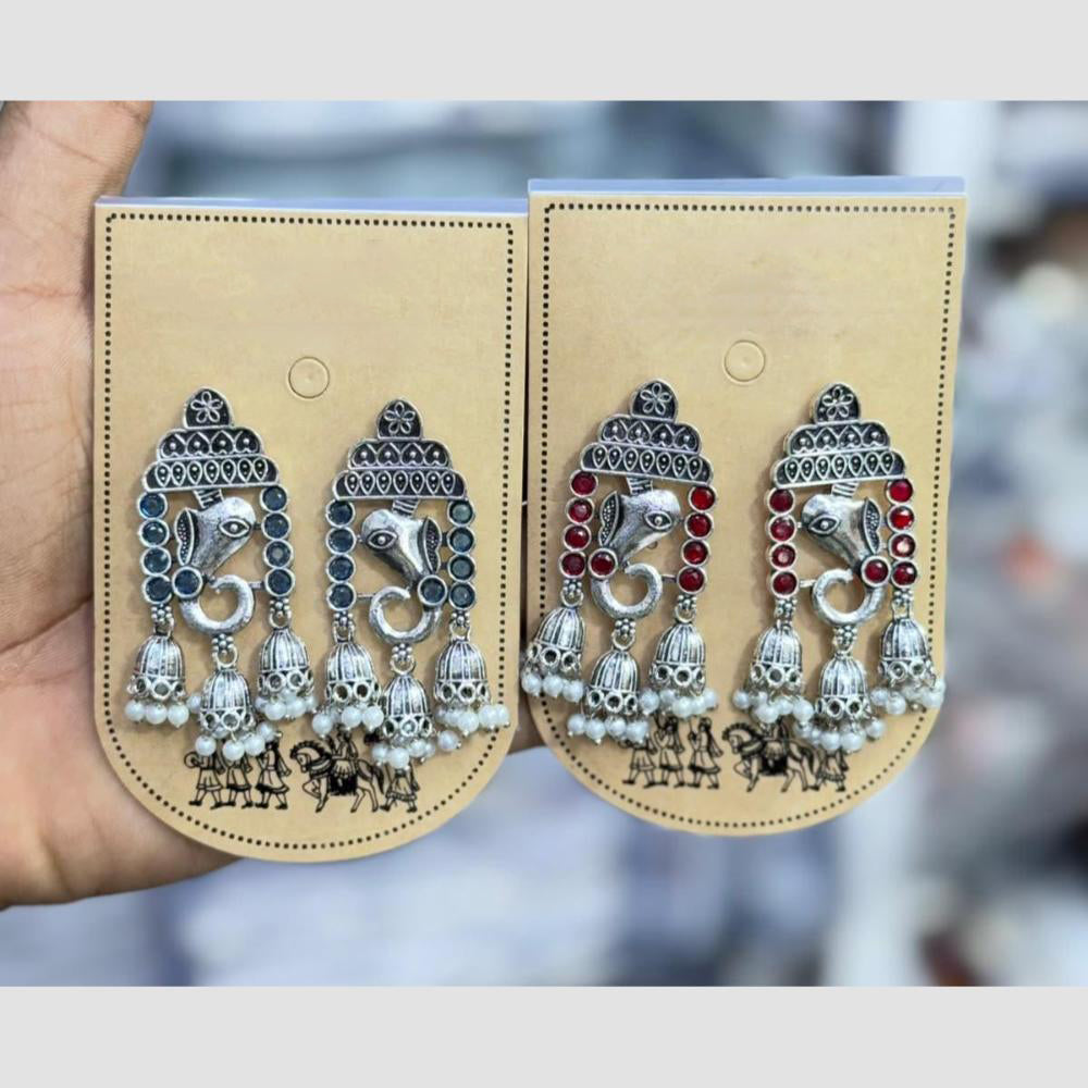Manisha Jewellery Elegant Pota Stone And Pearl Jhumki Earrings
