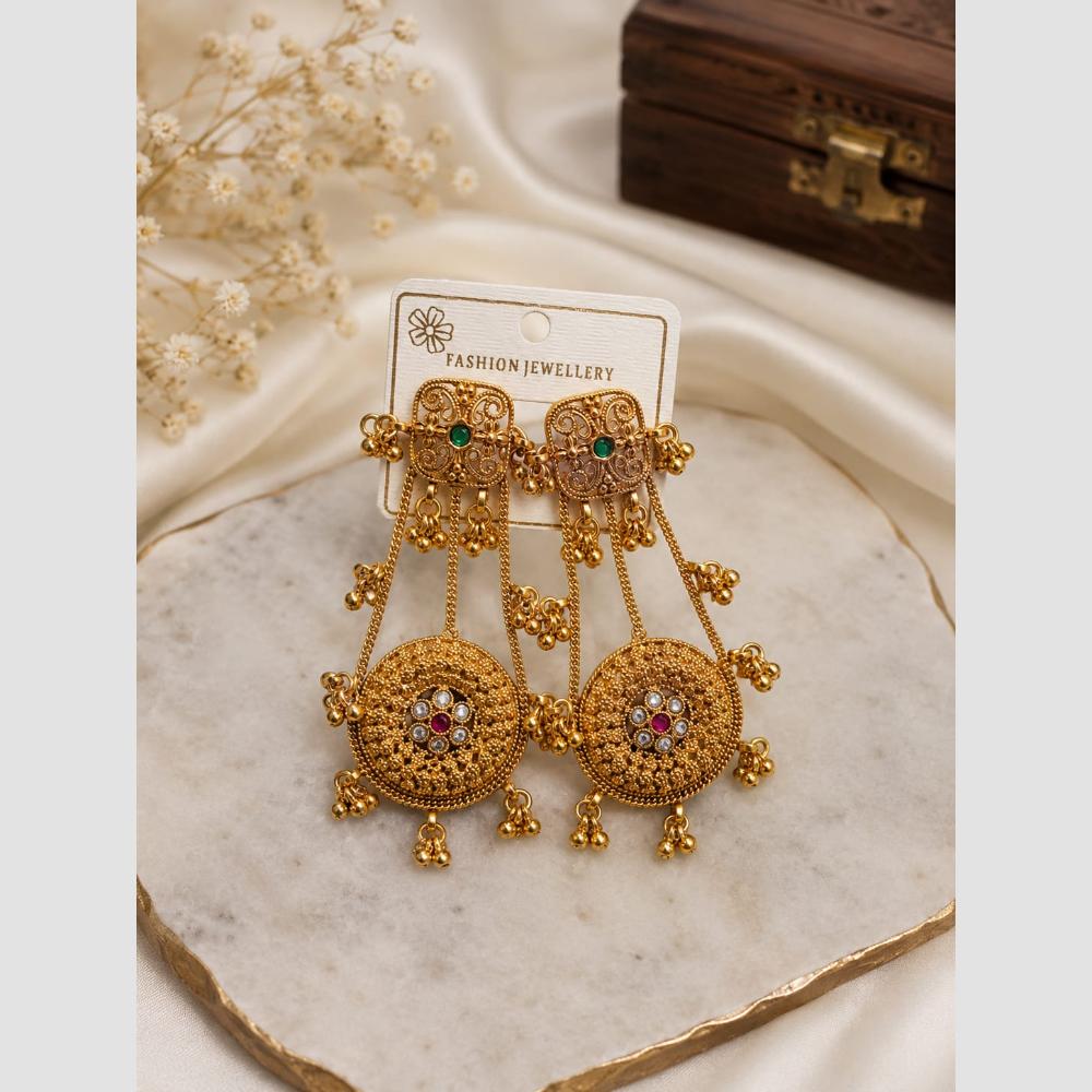Manisha Jewellery Indian Ethnic Pota Stone And Pearl Dangler Earrings 